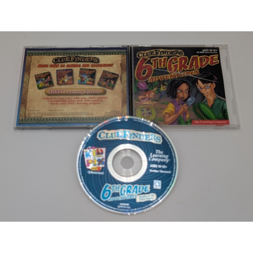 Cluefinders: 6th Grade Adventures (PC CD-ROM) Jewel CIB COMPLETE